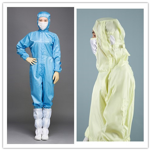 直拉鏈防靜電服，斜拉鏈防靜電服